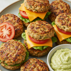 Mini Burgers de Frango Low Carb (Sem Pão e Cheios de Sabor)